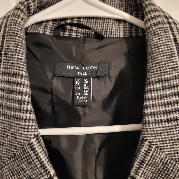 New Look Double Breasted Peacoat Size 12 Tall - Picture 4 of 4